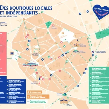 Plan des commerçants de Limoges